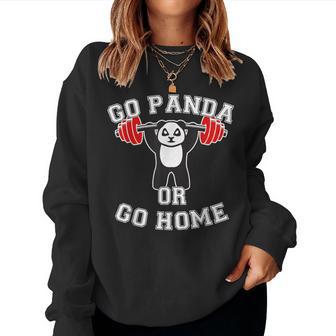Panda Bear Gym Fitness Panda Perollevamento Pesi Women Sweatshirt - Novitaregali