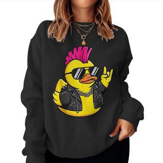 Pato De Goma Punk In Mangas Sudadera Mujer - Regaloses