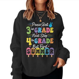 Peace We Out 3Rd Grade Summer Graduation Third Graders Grad Women Sweatshirt - Thegiftio UK