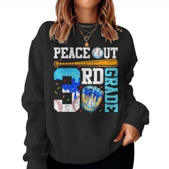 Peace Out 3Rd Grade Third Baseball Graduation Last Day Boy Women Sweatshirt - Thegiftio UK