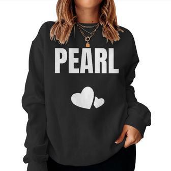 Perle Prénom Anniversaire Mignon Coeur Sweat-shirt pour femme - Cadeauxyz