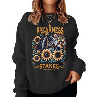 Preakness Stakes Horse Racing Outfit Women's Women Sweatshirt - Thegiftio UK