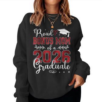Proud Bonus Mom Of A Class Of 2026 Graduate Senior Women Sweatshirt - Monsterry
