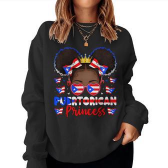 Puerto Rican Princess Boricua Puerto Rico Flag Kids Girls Women Sweatshirt - Thegiftio UK