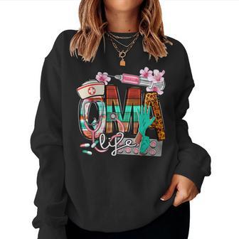 Qma Life Leopard Qualified Medication Aide Nurse Day Women Sweatshirt - Thegiftio UK