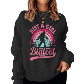 Rainbow Just A Girl Who Loves Bigfoot Women Sweatshirt - Thegiftio UK