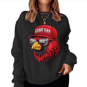 Retro Cardinal Baseball Game Day For Kid Boy Women Sweatshirt - Monsterry