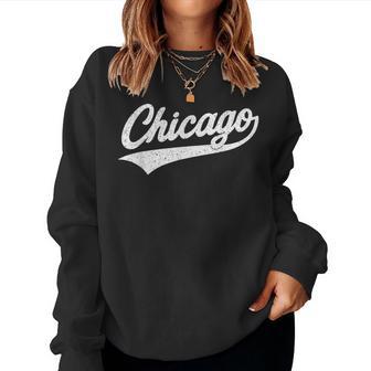Retro Vintage Chicago Text Boy Girl Women Sweatshirt - Thegiftio UK