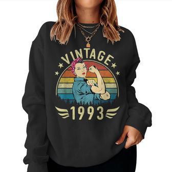 Retrointage 1993 Birthday Woman Girl Born In 1993 Women Sweatshirt - Novitaregali