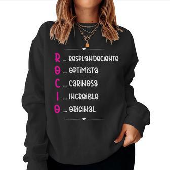 Rocio Regalo Personalizado Nombre Rocio Chica Sudadera Mujer - Regaloses