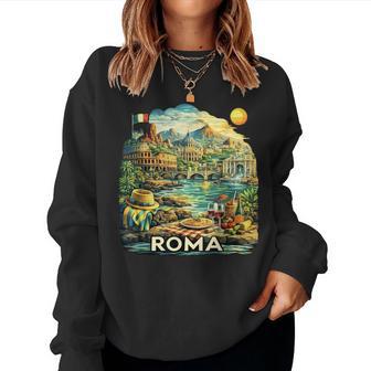 Roma Italiaouvenir Roma Italia Sudadera Mujer - Regaloses
