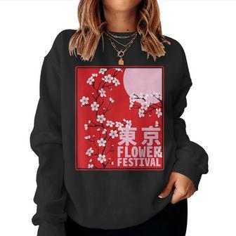 Sakura Festival Floral De Cerisier Japonais Sweat-shirt pour femme - Cadeauxyz