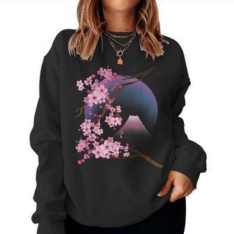 Sakura Japonaisintage Motif Fleurs De Cerisier S Filles Sweat-shirt pour femme - Cadeauxyz