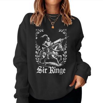 Sir Ringe Nurse Pun Syringe Knight Women Sweatshirt - Monsterry