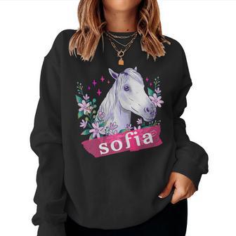 Sofia Bellissimo Nome Di Ragazza Con Un Bel Cavallo Women Sweatshirt - Novitaregali