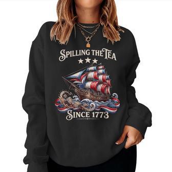 Spilling The Tea Since 1773 American History Teacher Usa Women Sweatshirt - Thegiftio UK