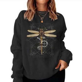 Steampunk Dragonfly Intage Gears Goth Uomo Donna Women Sweatshirt - Novitaregali
