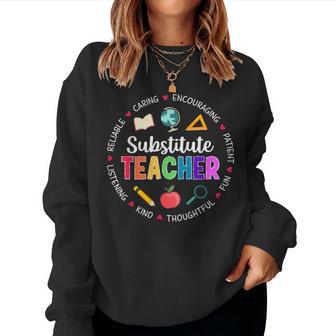 Substitute Teacher Appreciation Proud Substitute Teacher Women Sweatshirt - Thegiftio UK