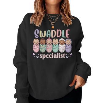 Swaddle Specialist Nicu Nurse Tech Mother Baby Neonatal Icu Women Sweatshirt - Thegiftio UK