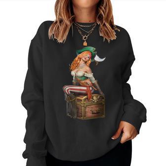 Tatouage De Pirateintage Pour Fille Pin Upailor Sweat-shirt pour femme - Cadeauxyz
