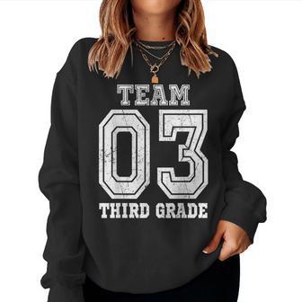 Team 3Rd Grade Back To School Third Grade Teacher Student Women Sweatshirt - Thegiftio UK