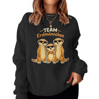 Team Erdmännchen Familie Meerkat Kinder Mädchen Damen Herren Sweatshirt Frauen - Seseable