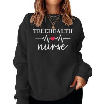 Telehealth Nurse Cute Remote Nursing Department Rn Women Sweatshirt | Seseable UK