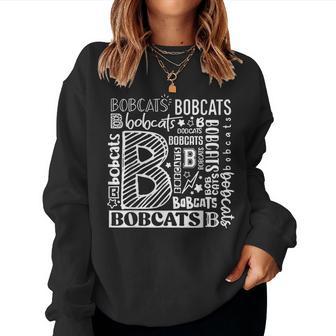 Typography Bobcat For Bobcat Animal Lover Women Sweatshirt - Thegiftio UK
