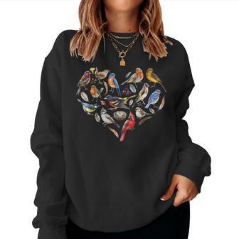 Uccello Della Foresta Heart Watching Cardinale Cardinalecricciolo Cincia Women Sweatshirt - Novitaregali