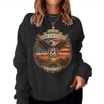Usa 250 Us Highway 66 Mother Road Anniversary 100 Years Women Sweatshirt - Thegiftio UK