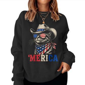 Usa 'Merica Cat Kids 4Th Of July Independence Day Women Sweatshirt - Thegiftio UK
