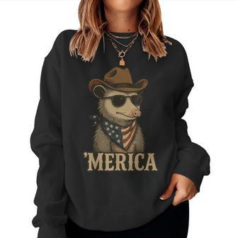 Usa 'Merica Opossum 4Th Of July Kids Patriotic Women Sweatshirt - Thegiftio UK