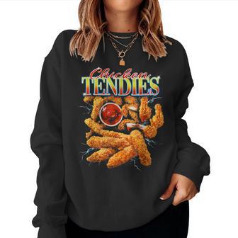 Vintage Chicken Tendies Bootleg Rap Retro 90S Junk Food Women Sweatshirt - Monsterry