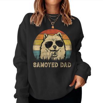 Vintage Samoyed Dad Dog Lovers Father's Day Women Women Sweatshirt - Thegiftio UK