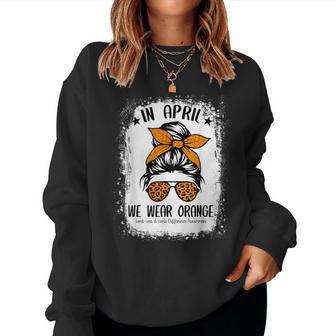 Wear Orange Limb Loss & Limb Difference Awareness Messy Bun Women Sweatshirt - Monsterry