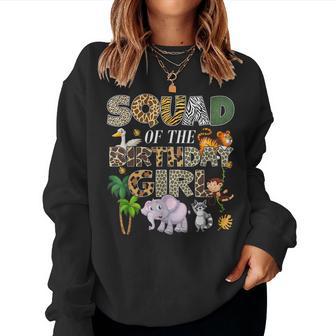 Wild Squad Of The Birthday Girl Zoo Safari Jungle Animal Women Sweatshirt - Monsterry