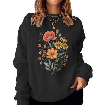 Wildflower Bouquet Flowers Women Sweatshirt - Thegiftio UK