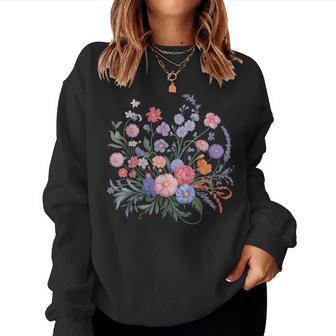 Wildflowers Nature Flowers Floral Women Sweatshirt - Thegiftio UK