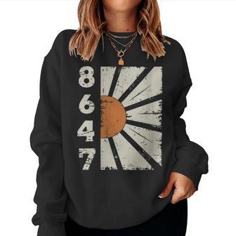 Women's 8647 Subtle Anti Trump Political Floral Boho Retro Vintage Women Sweatshirt - Thegiftio UK