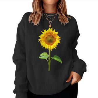 ヒマワリ 夏 花 庭 自然 レディーススウェットシャツ - Kawaiitshirt