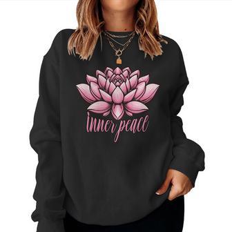 ピンクの蓮の花 曼荼羅 レディーススウェットシャツ - Kawaiitshirt