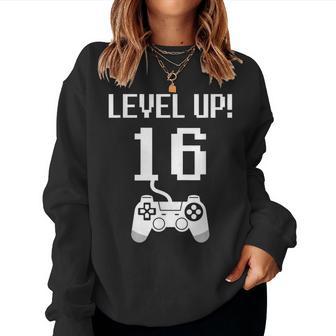 レベルアップ 16歳 誕生日プレゼント 男の子 女の子 レディーススウェットシャツ - Kawaiitshirt