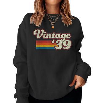 ヴィンテージ 1939年 84歳 誕生日プレゼント 男性 女性 84歳 レディーススウェットシャツ - Kawaiitshirt