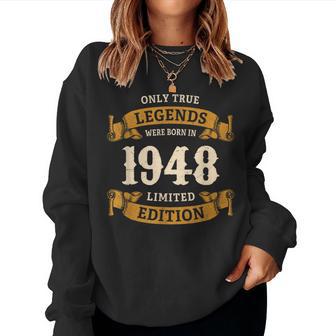 ヴィンテージ 1948 ギフト 男性 女性 長寿祝い 1948年生まれ 還暦祝い ユニークな誕生日プレゼント レディーススウェットシャツ - Kawaiitshirt