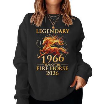 伝説の1966年 火の馬の年 60歳の誕生日 男性 女性 レディーススウェットシャツ - Kawaiitshirt