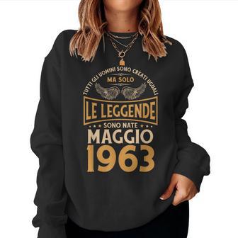 誕生日 男性 ギフト 女性 レジェンド 1963年5月 レディーススウェットシャツ - Kawaiitshirt