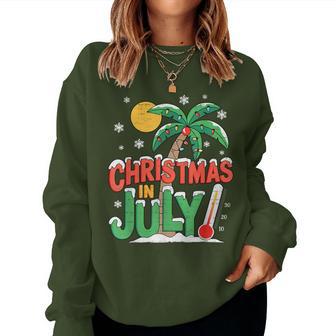 Christmas In July Summer Xmas Beach Vacation Kids Women Sweatshirt - Thegiftio UK