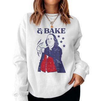 4Th Of July Benjamin Franklin Bake Matching Kids Women Sweatshirt - Thegiftio UK