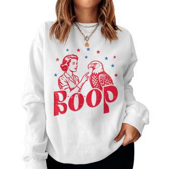 4Th Of July Boop Woman Bald Eagle Patriotic Men Women Sweatshirt - Thegiftio UK