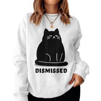 Annoyed Cat Dismissedarcastic Rolling Eyes カワイイキャット レディーススウェットシャツ - Kawaiitshirt